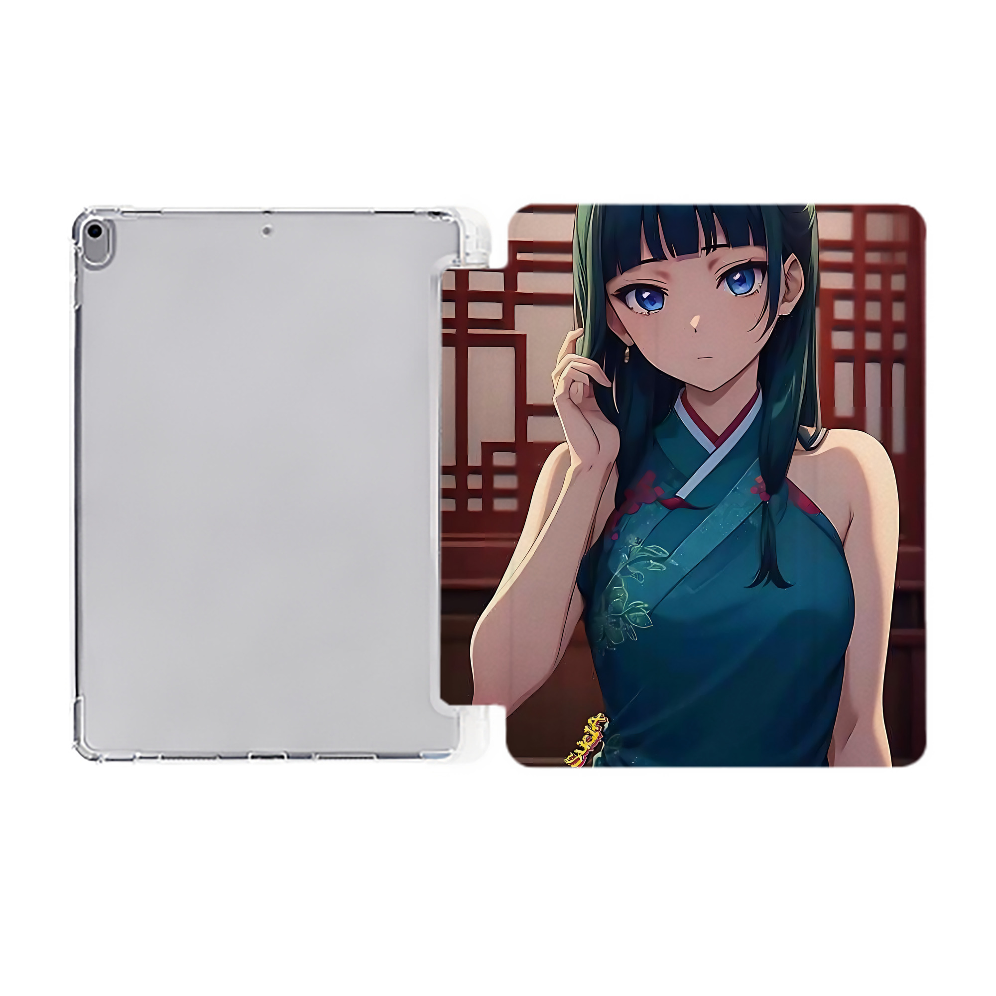 （画像用） 薬屋のひとりごと The Apothecary Diaries IPad ケース ペン収納付き 三つ折りスタンド PUレザー×シリコン 対応機種9.5/10.5/10.9インチ